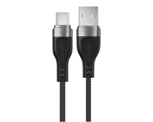 Кабель ACEFAST C11-04 USB to Type-C 3A, 1.2m, nylon + PVC, zinc connectors, Black (6974316280224)