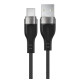 Кабель ACEFAST C11-04 USB to Type-C 3A, 1.2m, nylon + PVC, zinc connectors, Black (6974316280224)