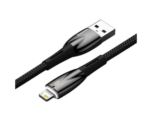 Кабель Baseus Glimmer Series Fast Charging Data Cable USB to iP 2.4A 2m Black (CADH000301)