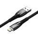 Кабель Baseus Glimmer Series Fast Charging Data Cable USB to iP 2.4A 2m Black (CADH000301)