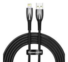 Кабель Baseus Glimmer Series Fast Charging Data Cable USB to iP 2.4A 2m Black (CADH000301)