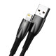 Кабель Baseus Glimmer Series Fast Charging Data Cable USB to iP 2.4A 2m Black (CADH000301)