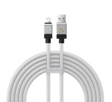 Кабель Baseus CoolPlay Series Fast Charging Cable USB to iP 2.4A 2m White (CAKW000502)