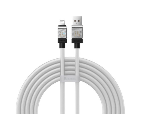 Кабель Baseus CoolPlay Series Fast Charging Cable USB to iP 2.4A 2m White (CAKW000502)