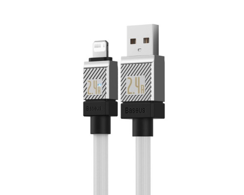 Кабель Baseus CoolPlay Series Fast Charging Cable USB to iP 2.4A 2m White (CAKW000502)