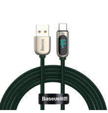 Кабель Baseus Display Fast Charging Data Cable USB to Type-C 66W 1m Green (CASX020006)