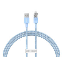 Кабель Baseus Explorer Series Fast Charging Cable with Smart Temperature Control USB to iP 2.4A 1m Blue (CATS010003)