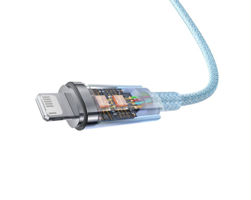 Кабель Baseus Explorer Series Fast Charging Cable with Smart Temperature Control USB to iP 2.4A 1m Blue (CATS010003)