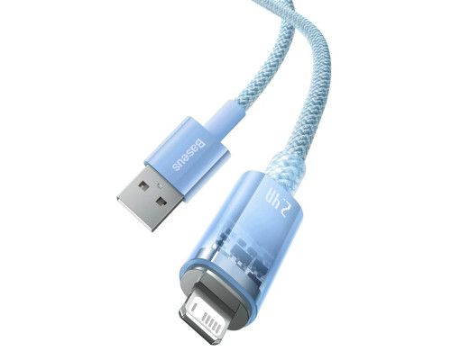 Кабель Baseus Explorer Series Fast Charging Cable with Smart Temperature Control USB to iP 2.4A 1m Blue (CATS010003)