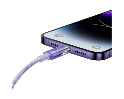 Кабель Baseus Explorer Series Fast Charging Cable with Smart Temperature Control USB to iP 2.4A 1m Purple (CATS010005)