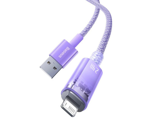 Кабель Baseus Explorer Series Fast Charging Cable with Smart Temperature Control USB to iP 2.4A 1m Purple (CATS010005)