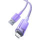 Кабель Baseus Explorer Series Fast Charging Cable with Smart Temperature Control USB to iP 2.4A 1m Purple (CATS010005)