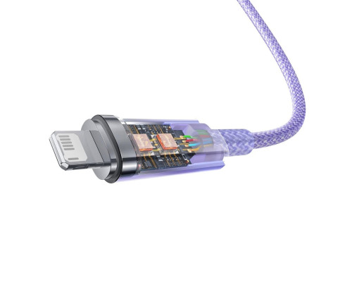 Кабель Baseus Explorer Series Fast Charging Cable with Smart Temperature Control USB to iP 2.4A 1m Purple (CATS010005)