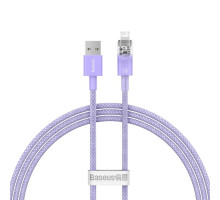 Кабель Baseus Explorer Series Fast Charging Cable with Smart Temperature Control USB to iP 2.4A 1m Purple (CATS010005)