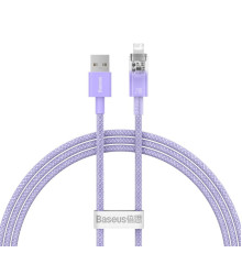 Кабель Baseus Explorer Series Fast Charging Cable with Smart Temperature Control USB to iP 2.4A 1m Purple (CATS010005)