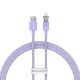 Кабель Baseus Explorer Series Fast Charging Cable with Smart Temperature Control USB to iP 2.4A 1m Purple (CATS010005)