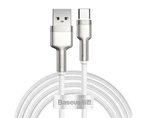 Кабель Baseus Cafule Series Metal Data Cable USB to Type-C 66W 2m White (CAKF000202)