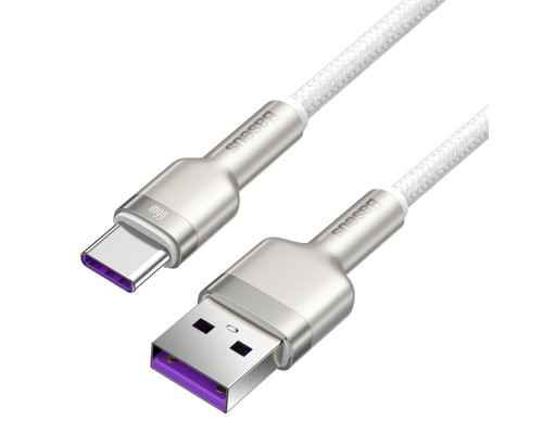 Кабель Baseus Cafule Series Metal Data Cable USB to Type-C 66W 2m White (CAKF000202)
