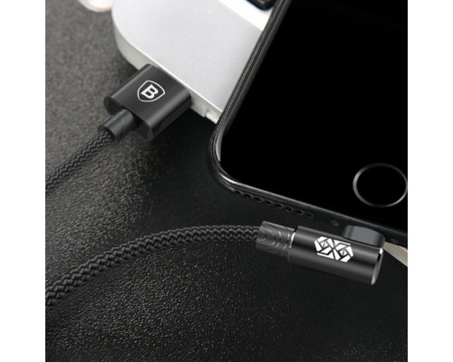 Кабель Baseus MVP Elbow Type Cable USB For IP 2A 1m Black (CALMVP-01)