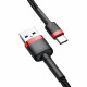 Кабель Baseus Cafule Cable USB For Type-C 3A 0.5m Red+Black (CATKLF-A91)