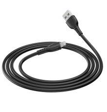 Кабель BOROFONE BX51 USB to iP 2.4A,1m, PVC, PVC connectors, Black (BX51LB)