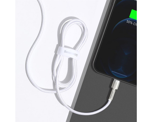 Кабель Baseus Cafule Series Metal Data Cable Type-C to iP PD 20W 1m White (CATLJK-A02)