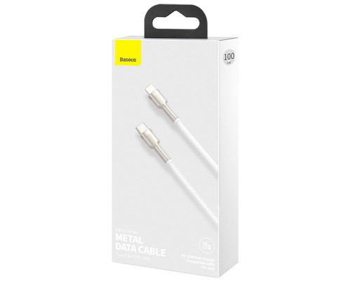 Кабель Baseus Cafule Series Metal Data Cable Type-C to iP PD 20W 1m White (CATLJK-A02)