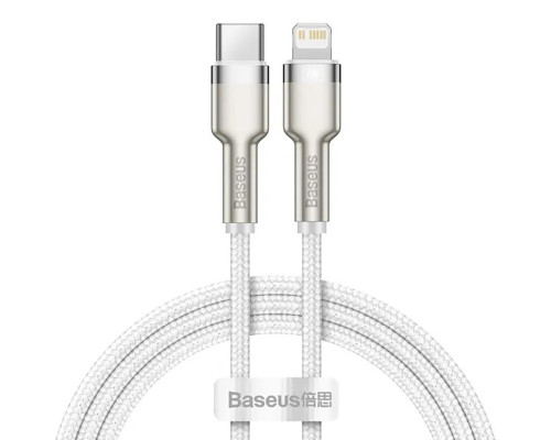 Кабель Baseus Cafule Series Metal Data Cable Type-C to iP PD 20W 1m White (CATLJK-A02)
