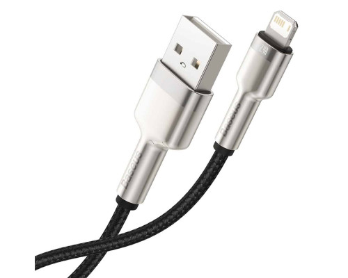 Кабель Baseus Cafule Series Metal Data Cable USB to IP 2.4A 2m Black (CALJK-B01)