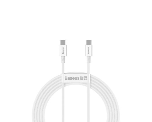 Кабель Baseus Superior Series Fast Charging Data Cable Type-C to Type-C 100W 1m White (CATYS-B02)