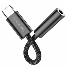 Адаптер BOROFONE BV15 Type-C digital 3.5 audio converter Black (BV15)