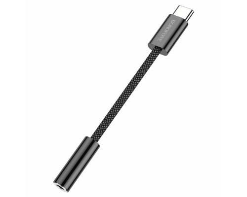 Адаптер BOROFONE BV15 Type-C digital 3.5 audio converter Black (BV15)