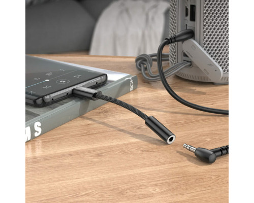 Адаптер BOROFONE BV15 Type-C digital 3.5 audio converter Black (BV15)