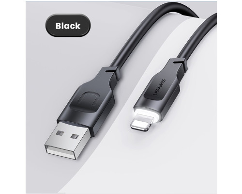 Кабель Usams US-SJ565 Lightning 2.4A Charging & Data Cable Lithe Series 1.2m Black (SJ565USB01)