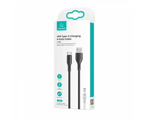 Кабель Usams US-SJ501 U68 Type-C Charging & Data Cable 1m Black (SJ501USB01)