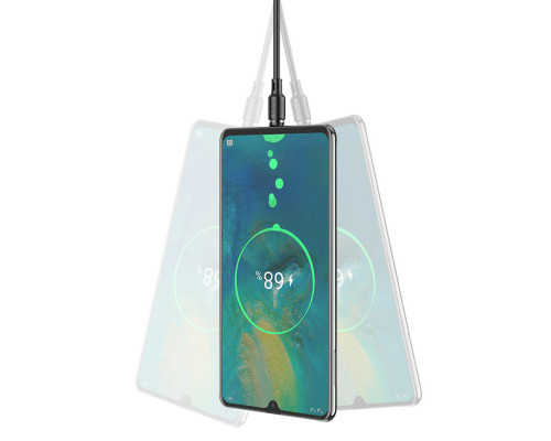 Кабель HOCO X52 USB to Type-C 3A, 1m, PVC, PVC connectors, magnetic, Black (6931474735546)