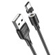Кабель HOCO X52 USB to Type-C 3A, 1m, PVC, PVC connectors, magnetic, Black (6931474735546)