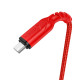 Кабель HOCO X59 USB to Micro 2.4A, 1m, nylon, TPE connectors, Red (6931474744906)