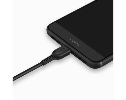 Кабель HOCO X13 USB to Type-C 3A, 1m, PVC, PVC connectors, Black (6957531061182)