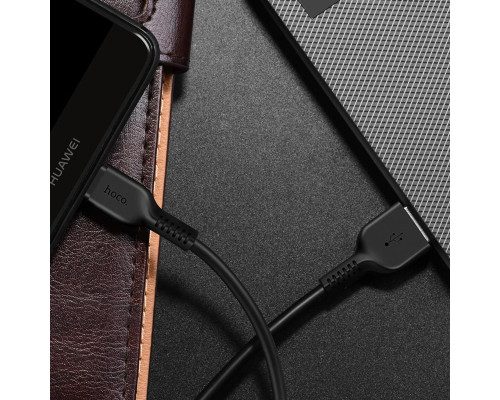 Кабель HOCO X13 USB to Type-C 3A, 1m, PVC, PVC connectors, Black (6957531061182)