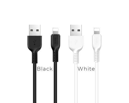 Кабель HOCO X13 USB to iP 2.4A, 1m, PVC, PVC connectors, Black (6957531061144)