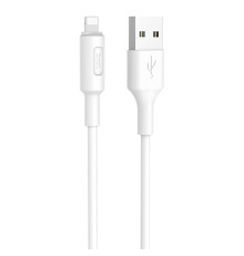 Кабель HOCO X25 USB to iP 2A, 1m, PVC, PVC connectors, White (6957531080114)