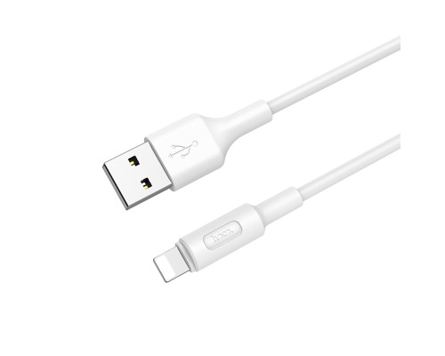 Кабель HOCO X25 USB to iP 2A, 1m, PVC, PVC connectors, White (6957531080114)