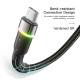 Кабель Essager Colorful LED USB Cable Fast Charging 2.4A USB-A to Micro 2m black (EXCM-XCDA01) (EXCM-XCDA01)