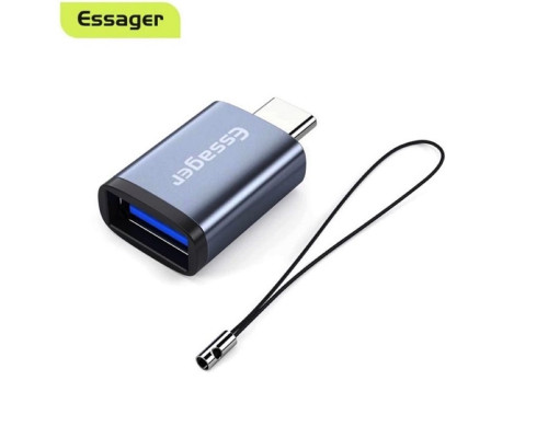 Адаптер Essager Soray OTG (USB Female to Type-C Male) USB3.0 Adaptor grey (EZJAC-SRA0G) (EZJAC-SRA0G)