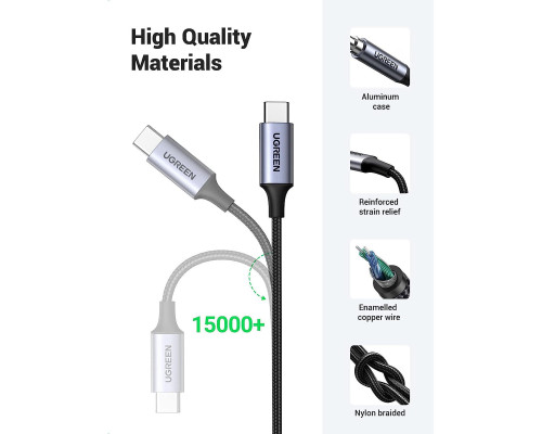 Кабель UGREEN CM450 USB-C Male to 3.5mm Male Audio Cable with Chip 1m (UGR-20192)