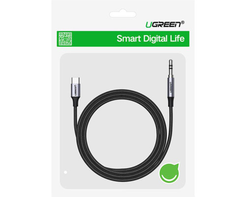 Кабель UGREEN CM450 USB-C Male to 3.5mm Male Audio Cable with Chip 1m (UGR-20192)