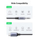 Кабель UGREEN CM450 USB-C Male to 3.5mm Male Audio Cable with Chip 1m (UGR-20192)