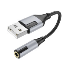 Адаптер BOROFONE BV19 Creator external sound card USB to 3.5mm Black (6941991108358)