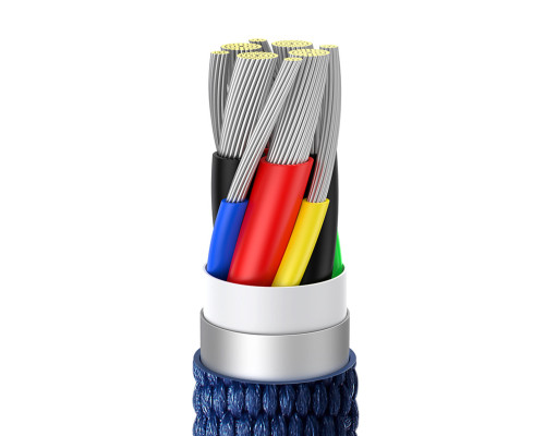 Кабель Baseus Crystal Shine Series Fast Charging Data Cable Type-C to Type-C 100W 2m Blue (CAJY000703)
